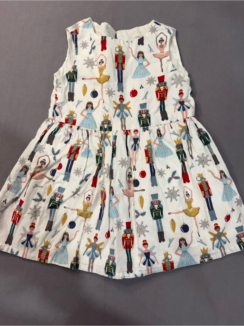 Little Planet by Carter's 2T White Nutcracker A-Line Knee Dress Cotton Button